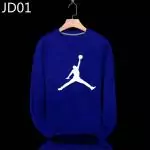 air jordan pulls manche longue col rond bignavy blue jd01